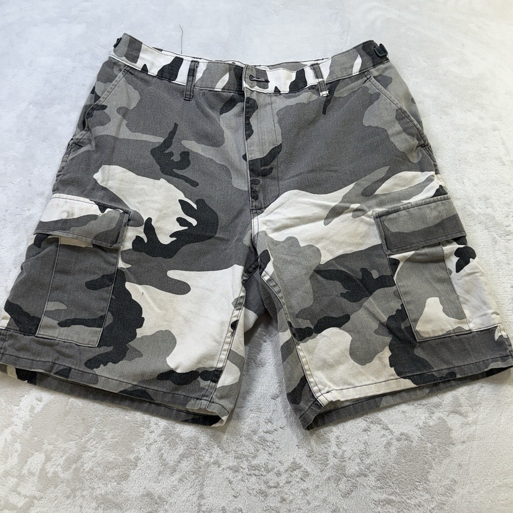 VTG Propper Shorts OD Grey Camo Medium 31-35 Waist Cargo Military Utility Y2K OG